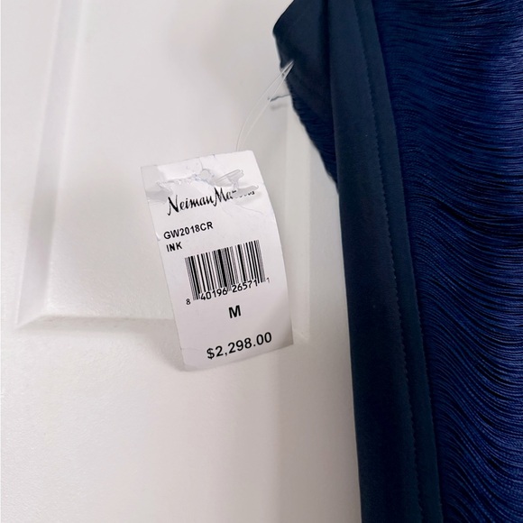 Cult Gaia Renata Fringe Gown Ink Navy Blue NEW with tags - Picture 9 of 13